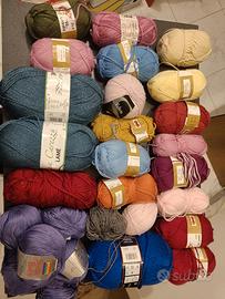Gomitoli lana, acrilico, cotone,vari colori