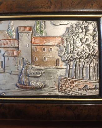 Portagioie vintage radica e argento 925 Torino