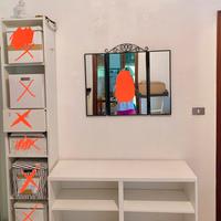 Mobile TV + libreria + specchio ingresso IKEA