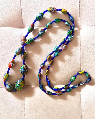 Collana Millefiori Art Dèco vetro di Murano