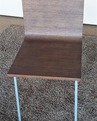 4 Sedie metallo / legno rovere grigio