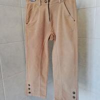Pantalone Conbipel capri velluto a coste beige