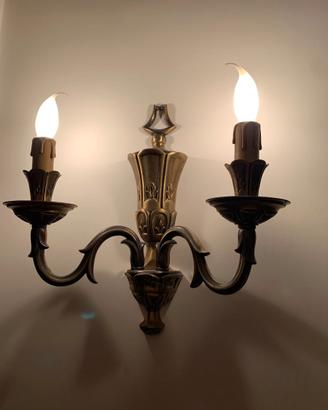 N. 2  APPLIQUE DA PARETE IN OTTONE DORATO