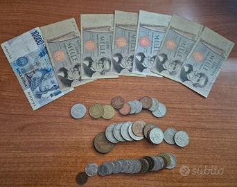 Lotto banconote e monete 