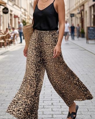 Pantaloni Palazzo Fluidi Animalier Glam Up