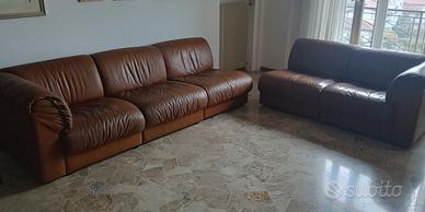 Divano in pelle sedute staccabili