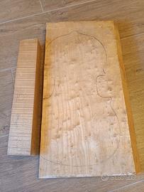 legno liuteria violino - set acero occhiolinato 