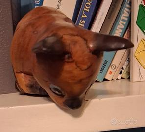 Gatto in legno dipinto
