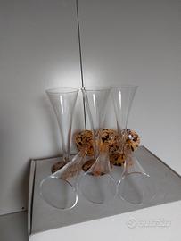 Carlo Meretti set bicchieri cristallo di Murano