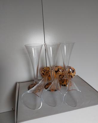 Carlo Meretti set bicchieri cristallo di Murano