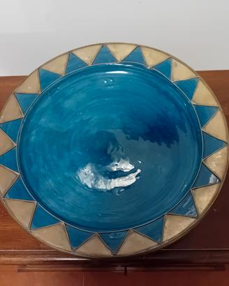 PORTA FRUTTA CENTROTAVOLA MAROCCO BLU E ORO 