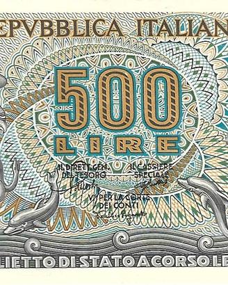 Repubblica Italiana - Banconota 500 lire