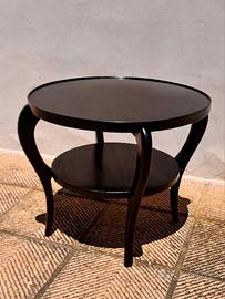 '900 Tavolino- Decó In Mogano Ebanizzato