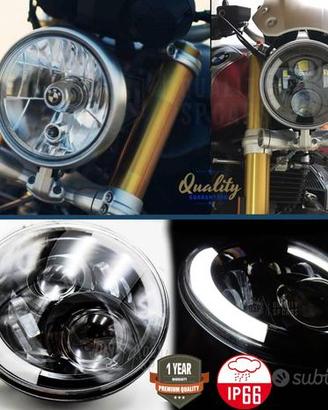 FARO Tondo FULL LED Moto PER BMW R NineT 7 POLLICI
