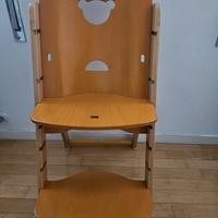 Sedia evolutiva in legno per bambini regolabile