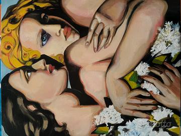 Quadro olio si tela 60x50 fatto a mano