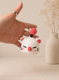 Portachiavi crochet Moguri ispirato a FinalFantasy