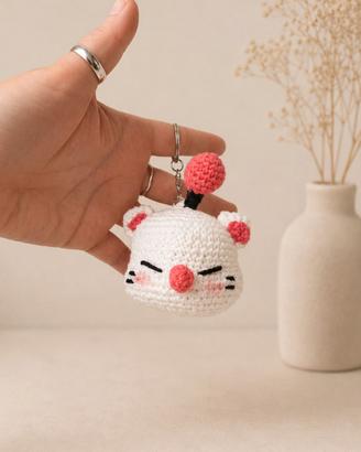 Portachiavi crochet Moguri ispirato a FinalFantasy