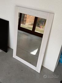 Specchio con cornice legno chiaro 100x65