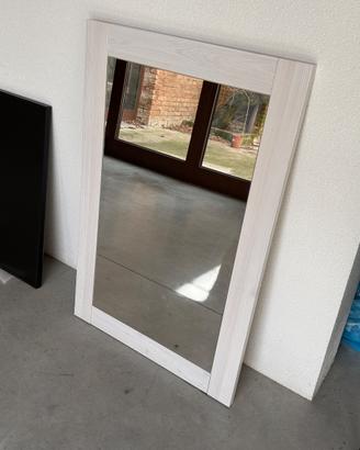 Specchio con cornice legno chiaro 100x65