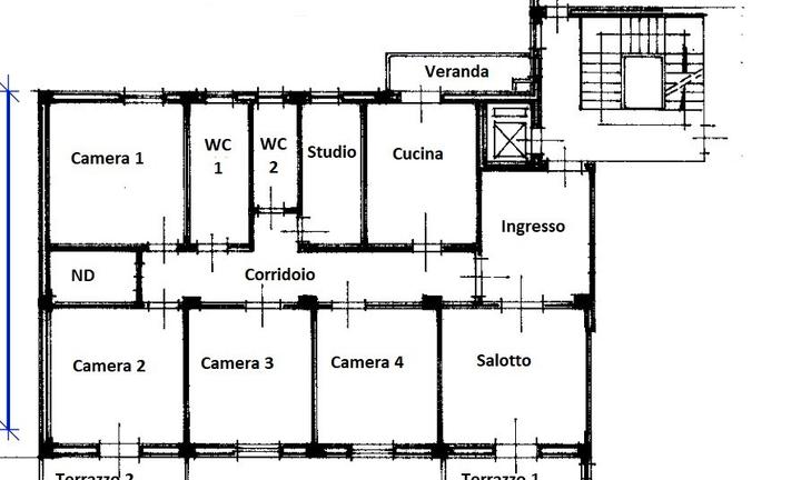 Appartamento 4 camere vicino ad Accademia Navale