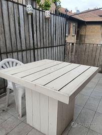 Tavolo legno bianco 90x90cm
