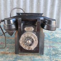 telefono a muro Siemens bachelite nera 1940