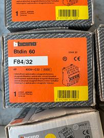 4 pz BTcino Btdin NUOVI Magnetotermici+Sezionatore