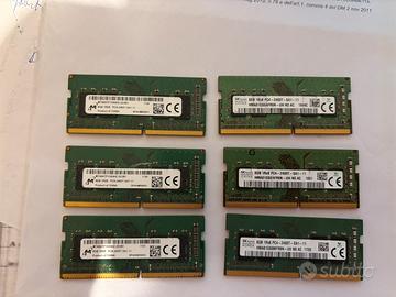 6  Banchi 8GB - DDR4 SODIMM - PC4-2400