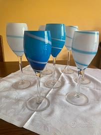 N 7 bicchieri da collezione in due misure diverse