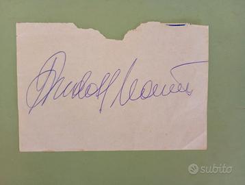 Autografo originale danzatore Rudolf Nureyev 1991