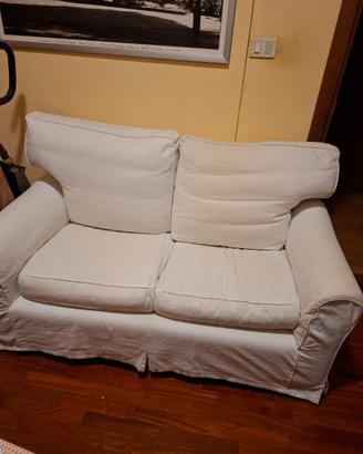 Divano bianco due sedute made in Italy sfoderabile
