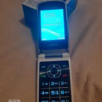 Telefono BRONDI con auricolari e caricabatteria.