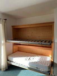 Letto a castello da muro salvaspazio