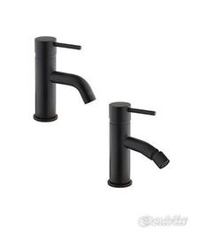 Kit rubinetti Paini lavabo + bidet nero opaco