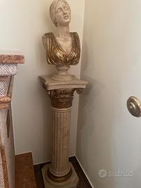 Statua mezzo busti piu colonna