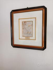 Quadro bassorilievo in argento 925