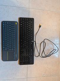 Lotto Tastiera HP USB + Logitech con Touchpad