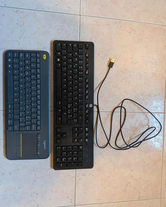 Lotto Tastiera HP USB + Logitech con Touchpad