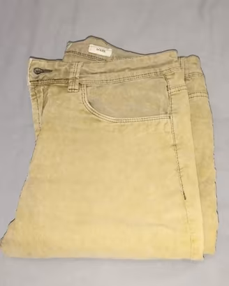 Pantaloni Beige Uomo 5 Tasche Slim Cotone OVS Tg48