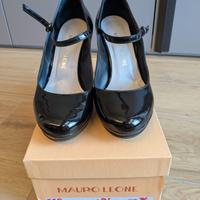 Scarpe con tacco nero lucido - Mauro Leone