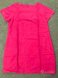 Vestito corto rosso di lino