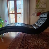 Chaise Longue in vera pelle