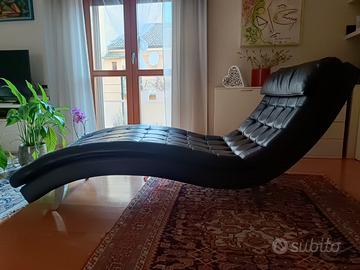 Chaise Longue in vera pelle