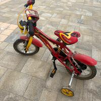Bicicletta raggio 12 con rotelle