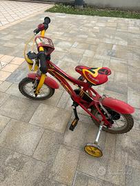 Bicicletta raggio 12 con rotelle