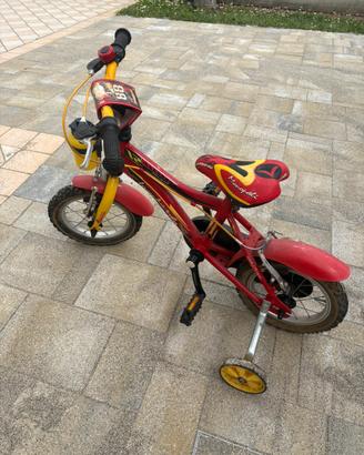 Bicicletta raggio 12 con rotelle