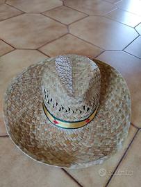 Cappello di paglia naturale, nuovo