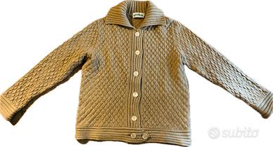 Cardigan vintage anni 90 in lana merinos, made in