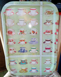 Vassoio in Latta Antico da Servizi Tè e Colazione,